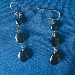 Black (Onyx) Stone Fashion Earrings for Women